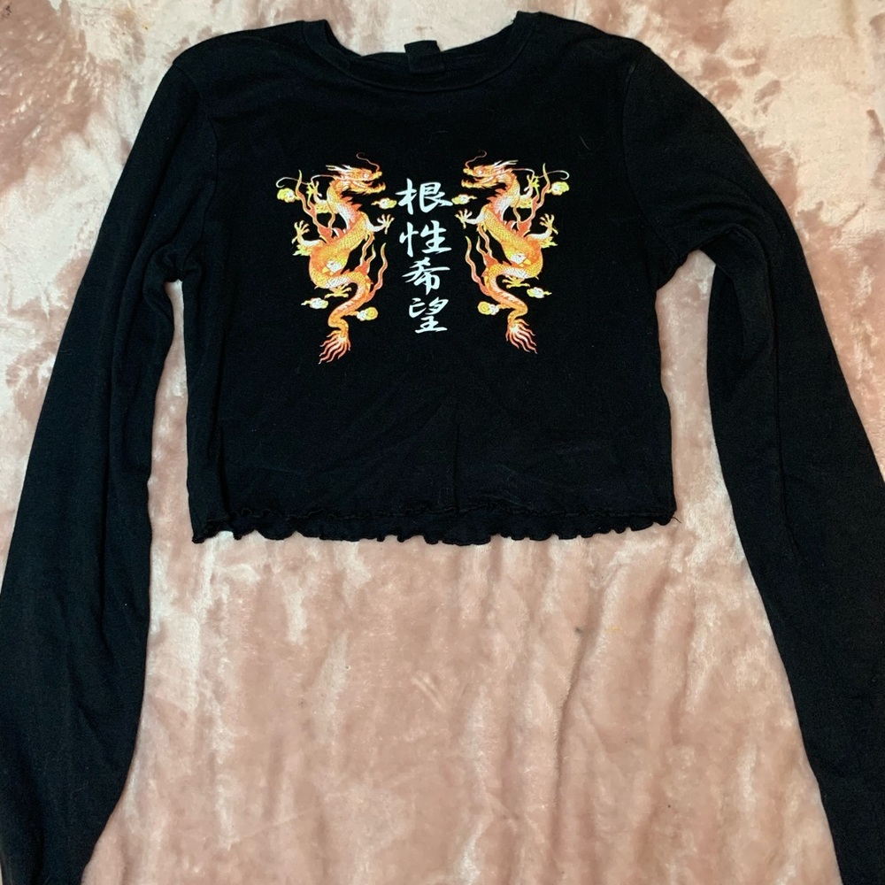 Urban outfitters long sleeve crop top